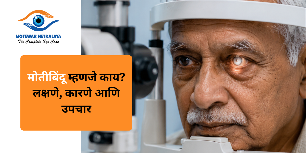 मोतीबिंदूमुळे धूसर झालेला डोळा – मोतीबिंदू म्हणजे काय याची माहिती, मोतेवार नेत्रालय नांदेड